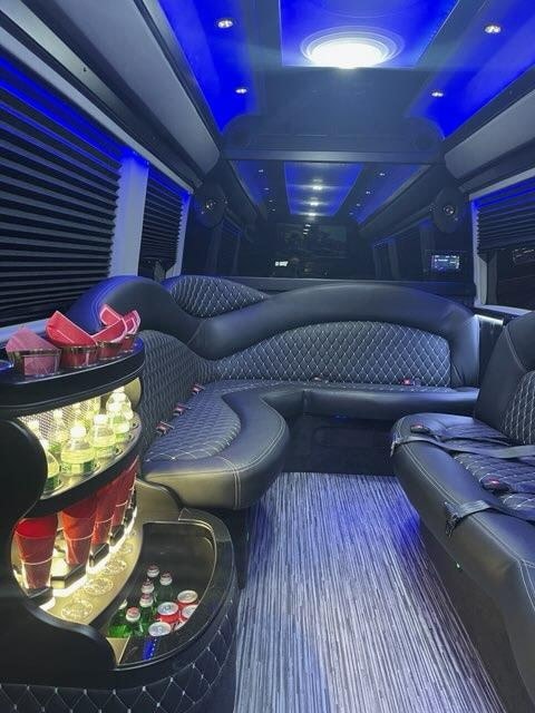 Luxury party bus interior